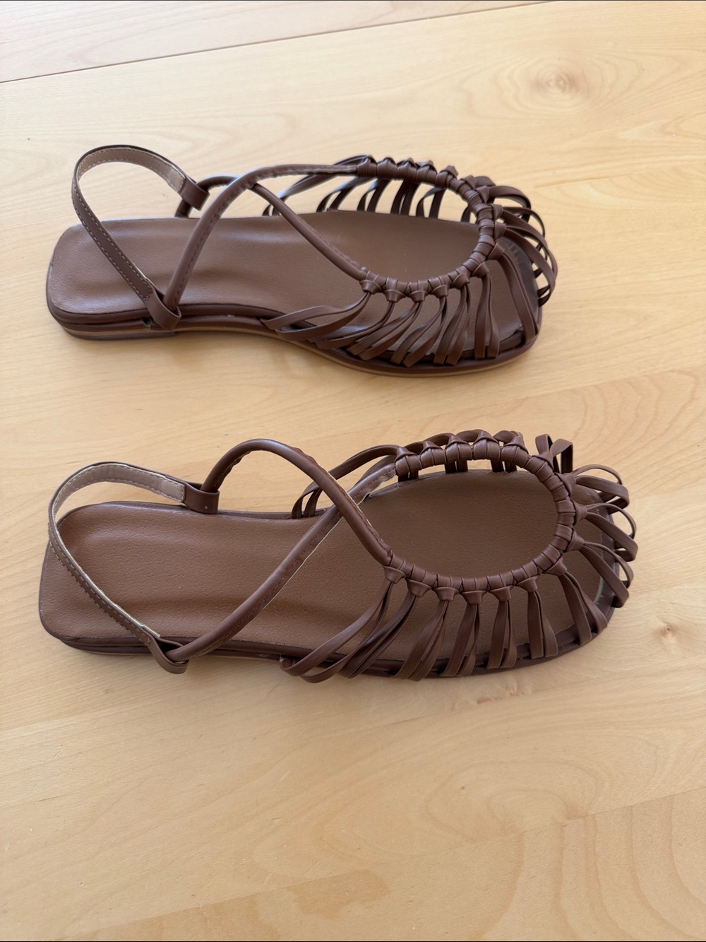 Brown sandals. Never worn.